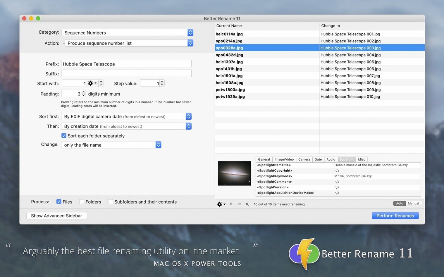 A Better Finder Rename — closer look 2 A Better Finder Rename view 2 on macOS