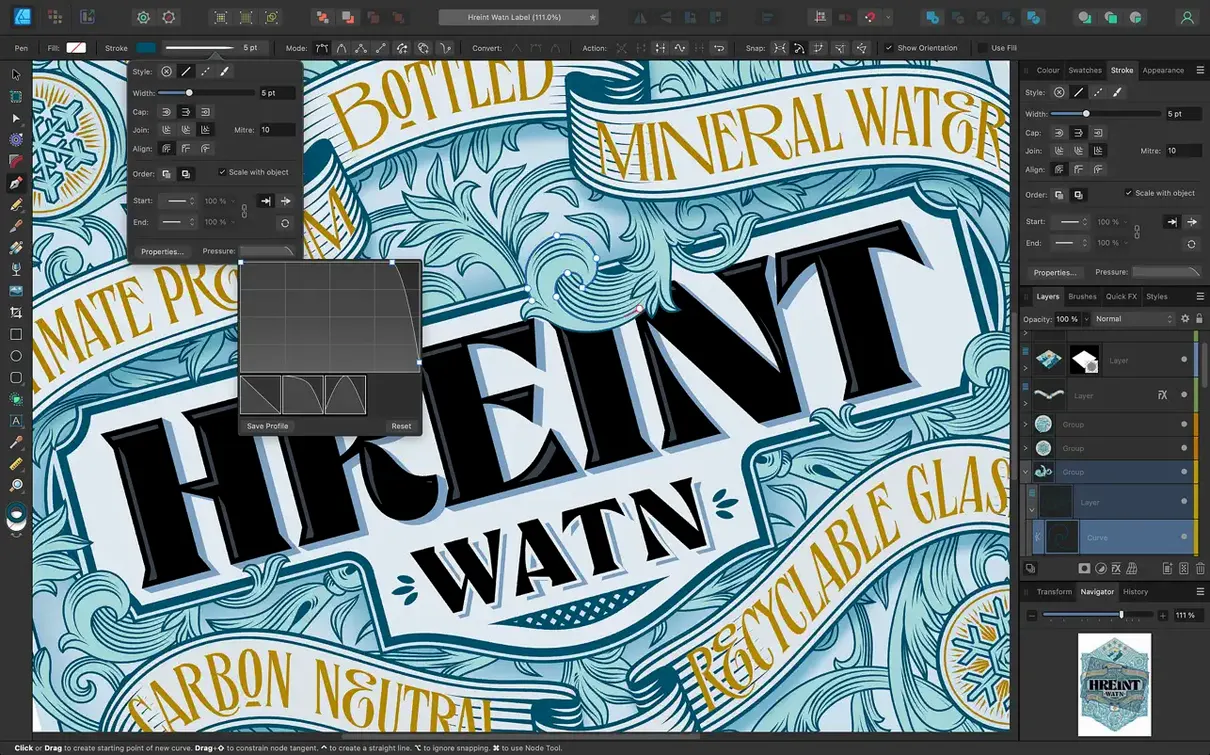 Affinity Designer — closer look 2 Affinity Designer view 2 on macOS