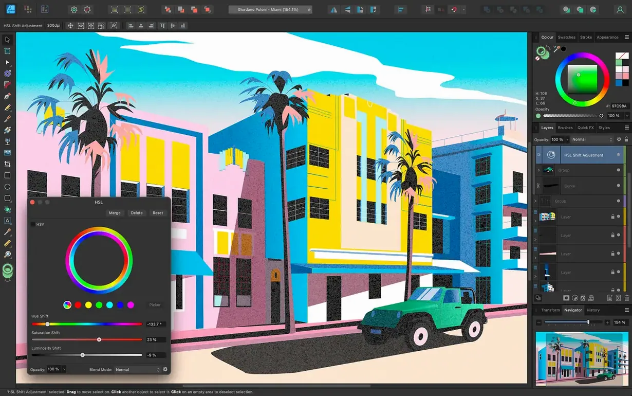 Affinity Designer — closer look 3 Affinity Designer view 3 on macOS
