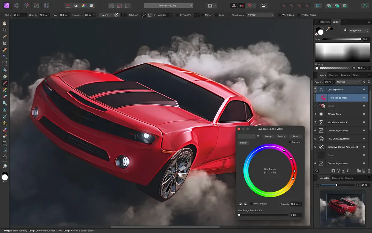 Affinity Photo — closer look 1 affinity photo 2.6.5, main view