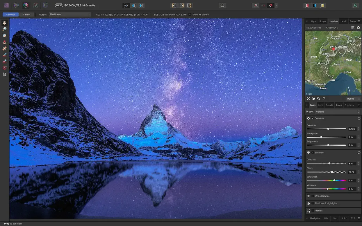 Affinity Photo — closer look 3 Affinity Photo view 3 on macOS