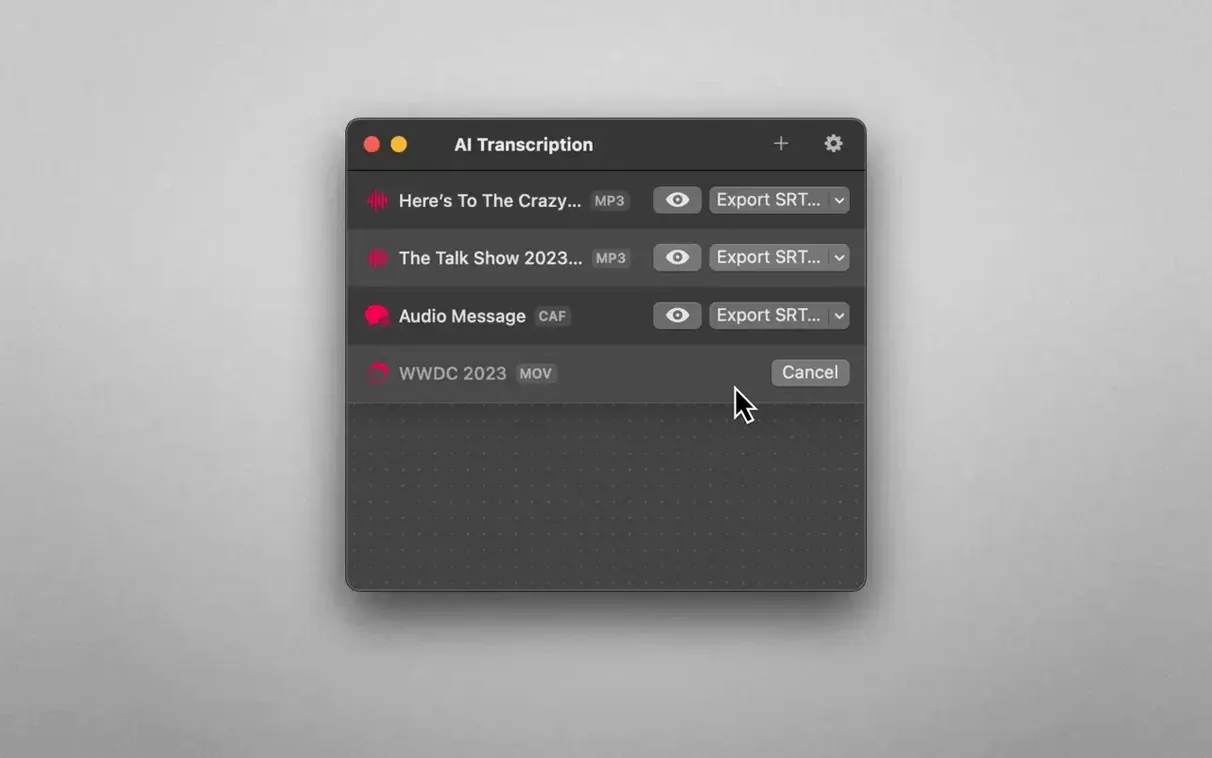 AI Transcription showcase 2 AI Transcription capture 2