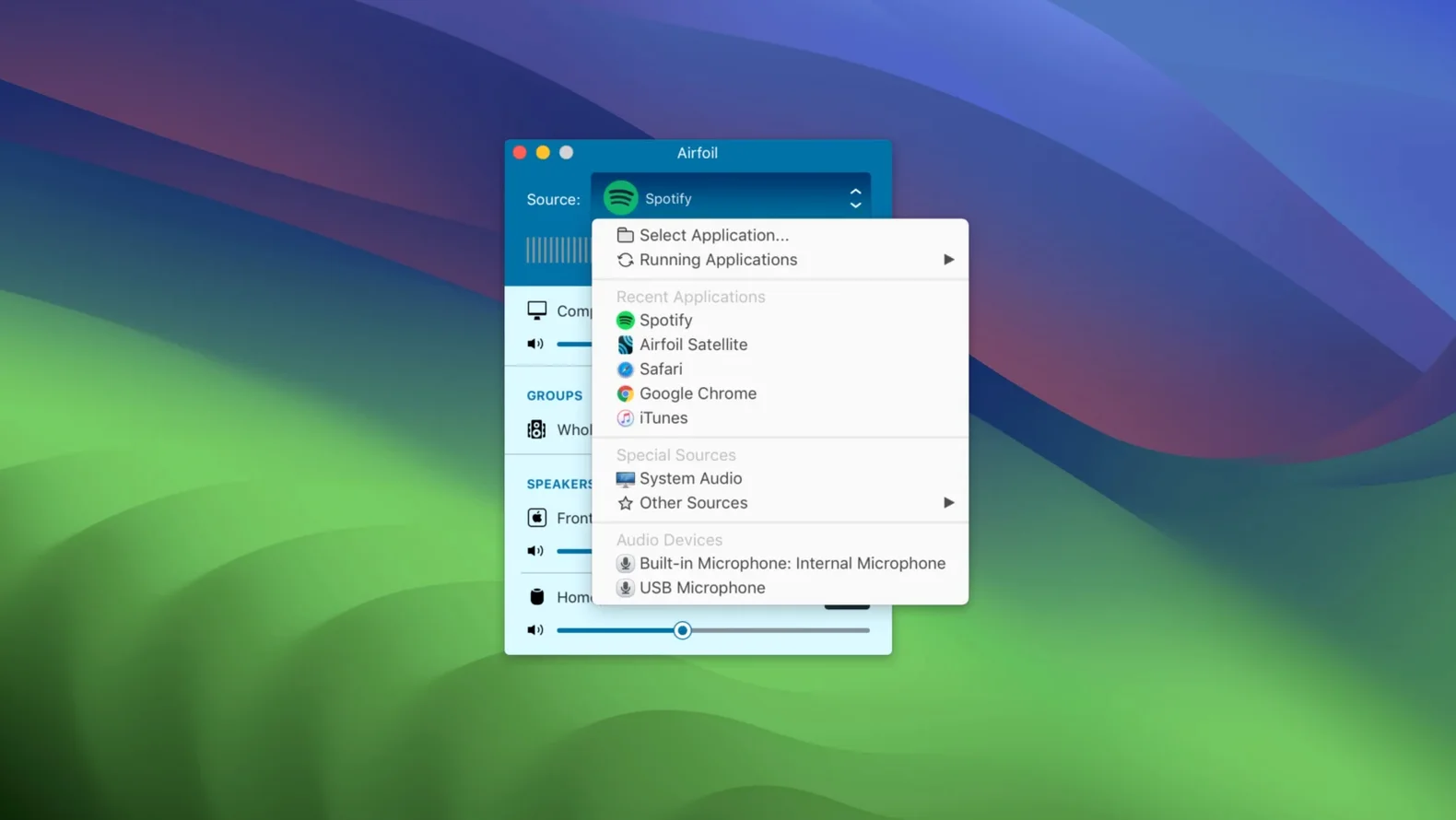 Airfoil — closer look 2 Airfoil view 2 on macOS