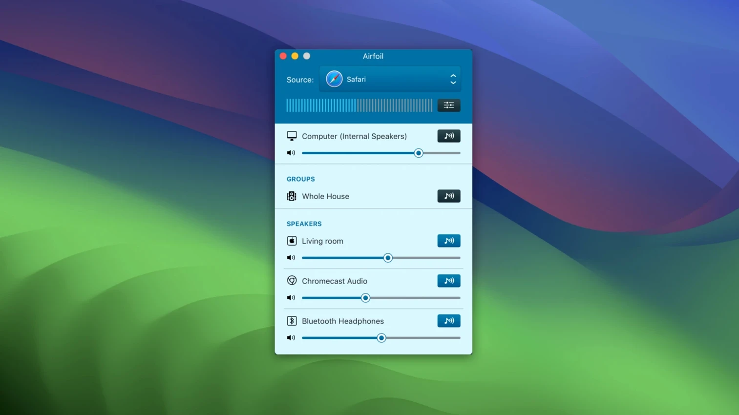 Airfoil — closer look 3 Airfoil view 3 on macOS