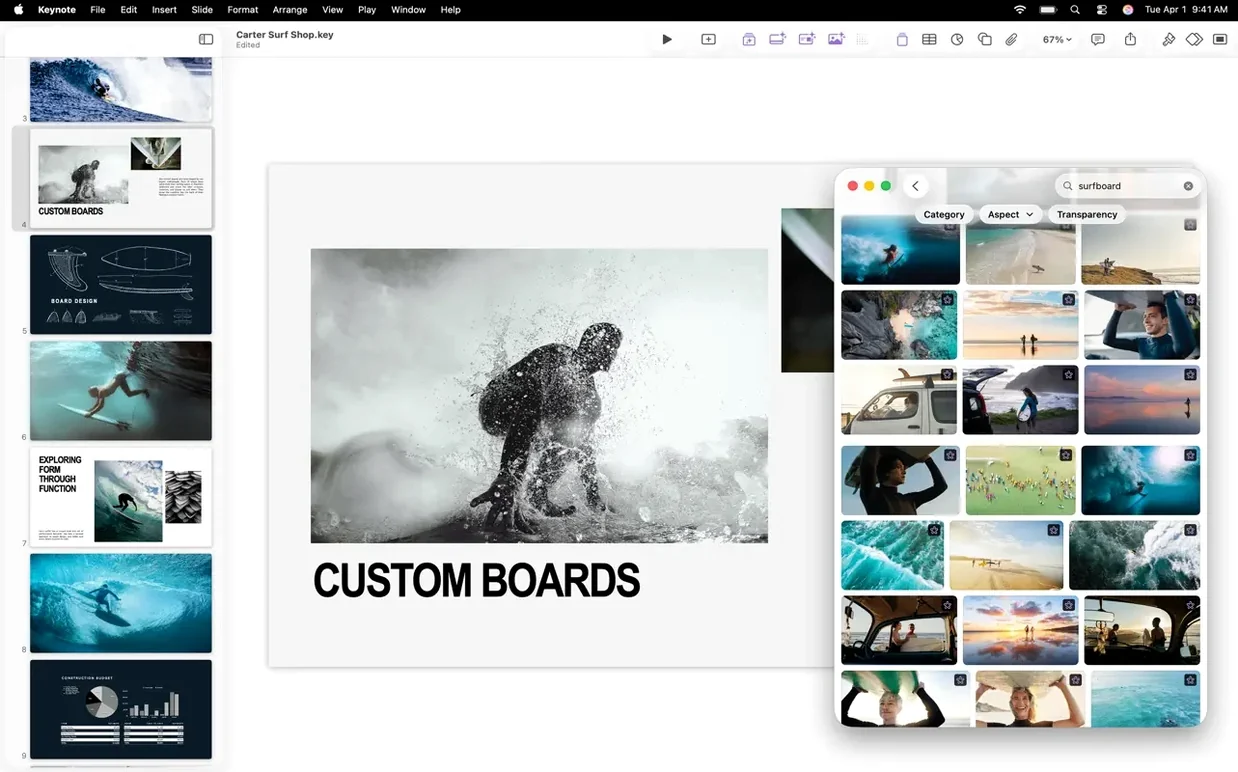 Apple Keynote — closer look 4 Apple Keynote view 4 on macOS