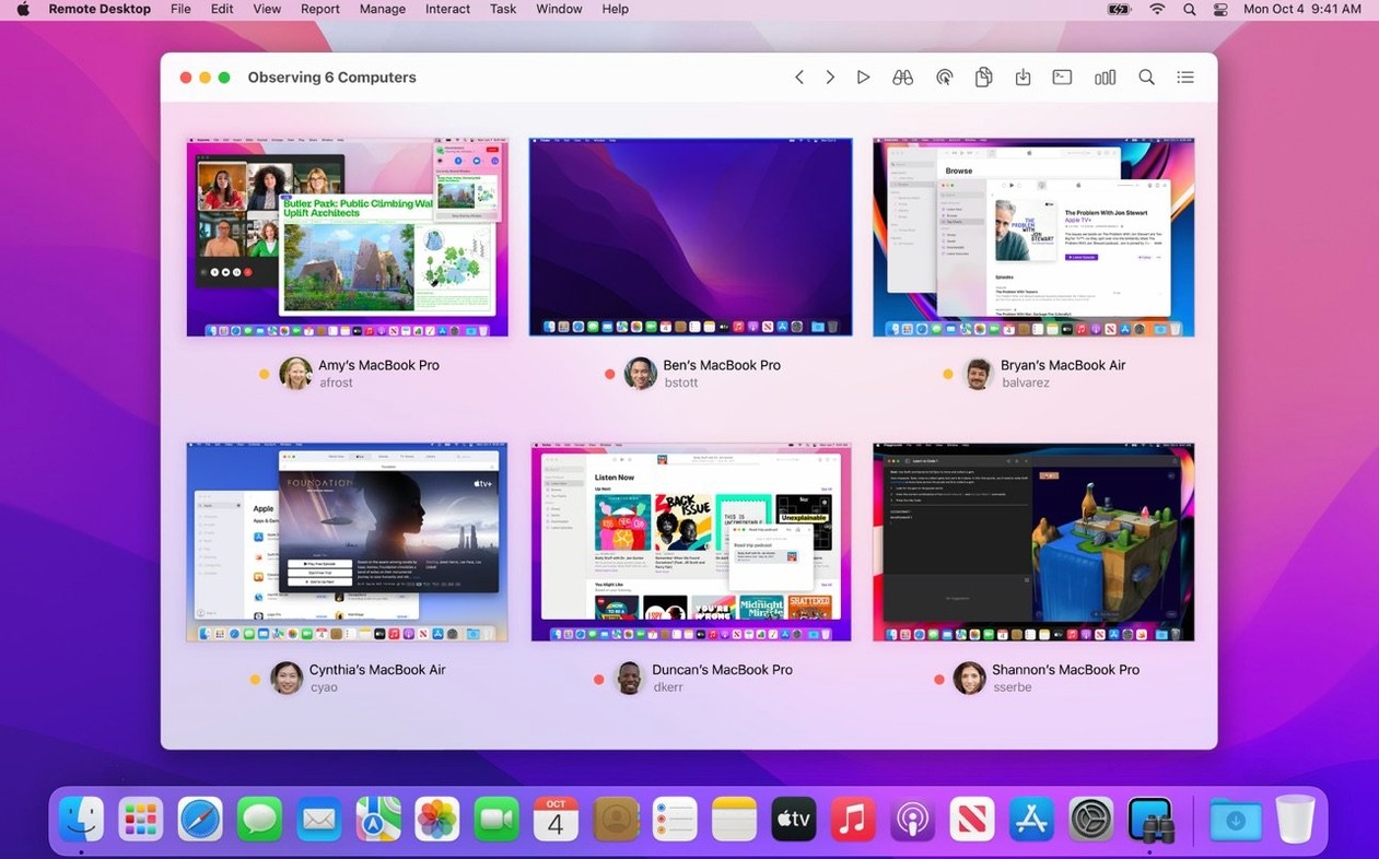 Apple Remote Desktop — closer look 1 apple remote desktop, main view