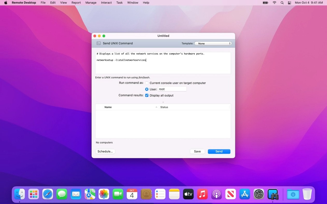 Apple Remote Desktop — closer look 3 Apple Remote Desktop view 3 on macOS