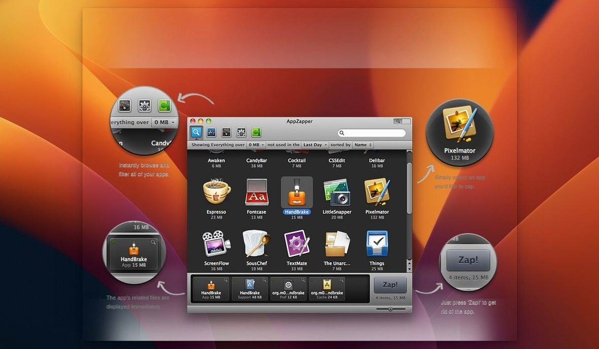 AppZapper showcase 3 AppZapper capture 3