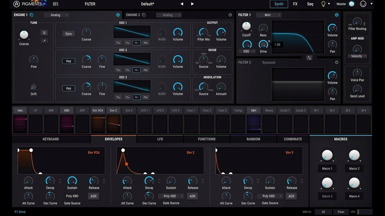 Arturia Pigments — closer look 1 pigments free download, main view