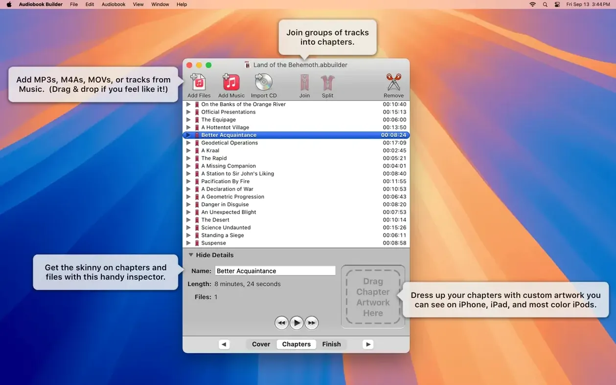 Audiobook Builder showcase 1 audiobook binder download, main view