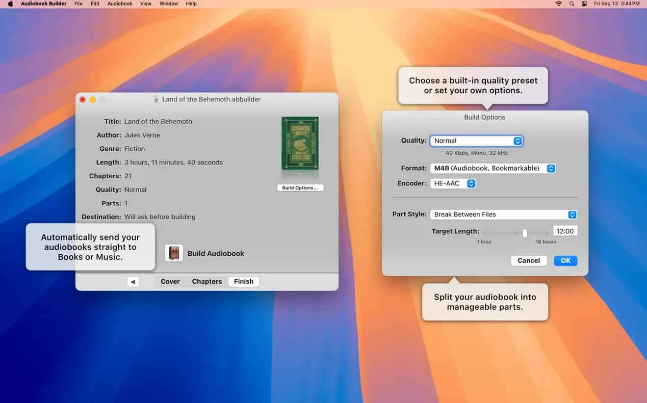 Audiobook Builder showcase 2 Audiobook Builder capture 2