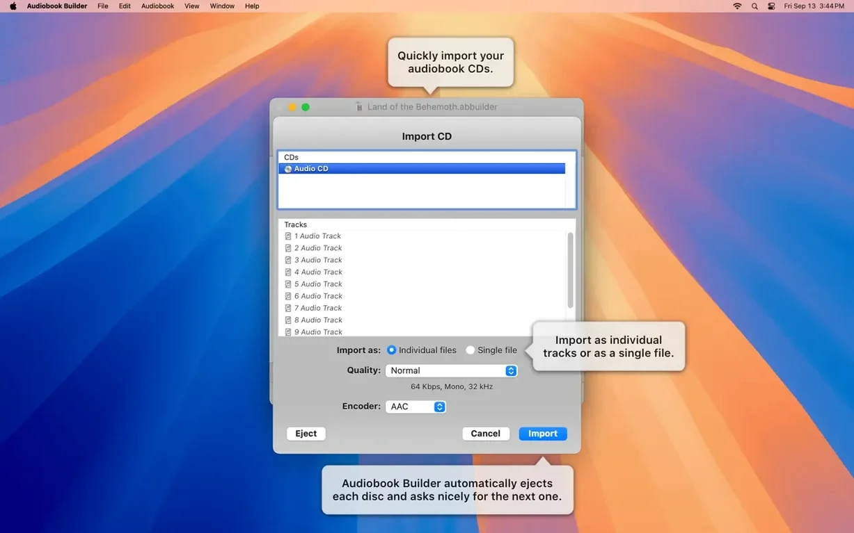Audiobook Builder showcase 3 Audiobook Builder capture 3