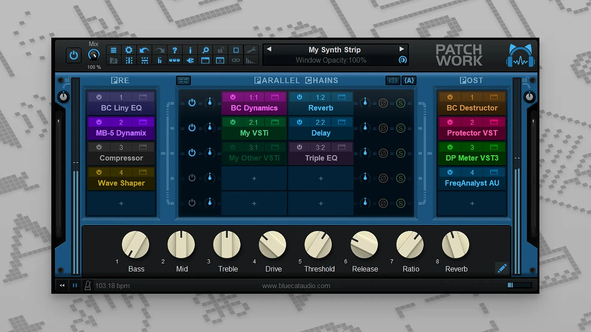 Blue Cat Audio Blue Cats PatchWork showcase 1 bluecat patchwork mac — screen capture