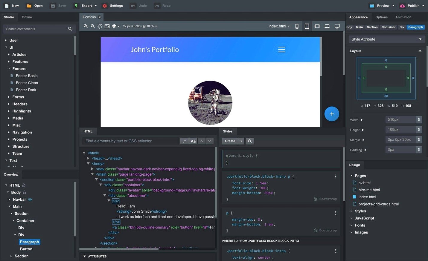Bootstrap Studio showcase 2 Bootstrap Studio capture 2