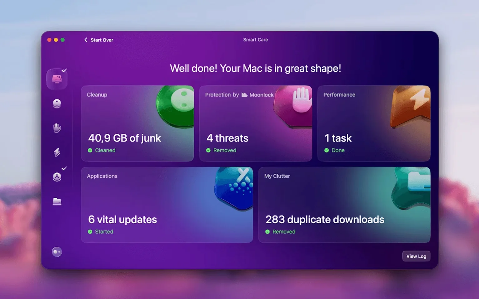 CleanMyMac — closer look 2 CleanMyMac view 2 on macOS