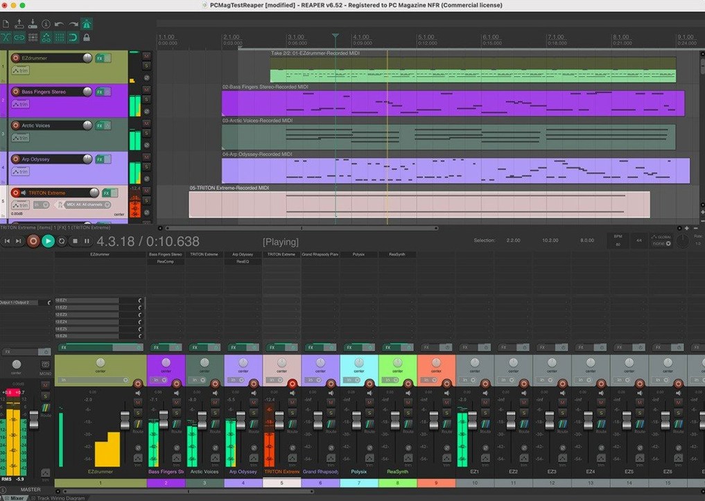 Cockos REAPER showcase 1 reaper for mac download — screen capture