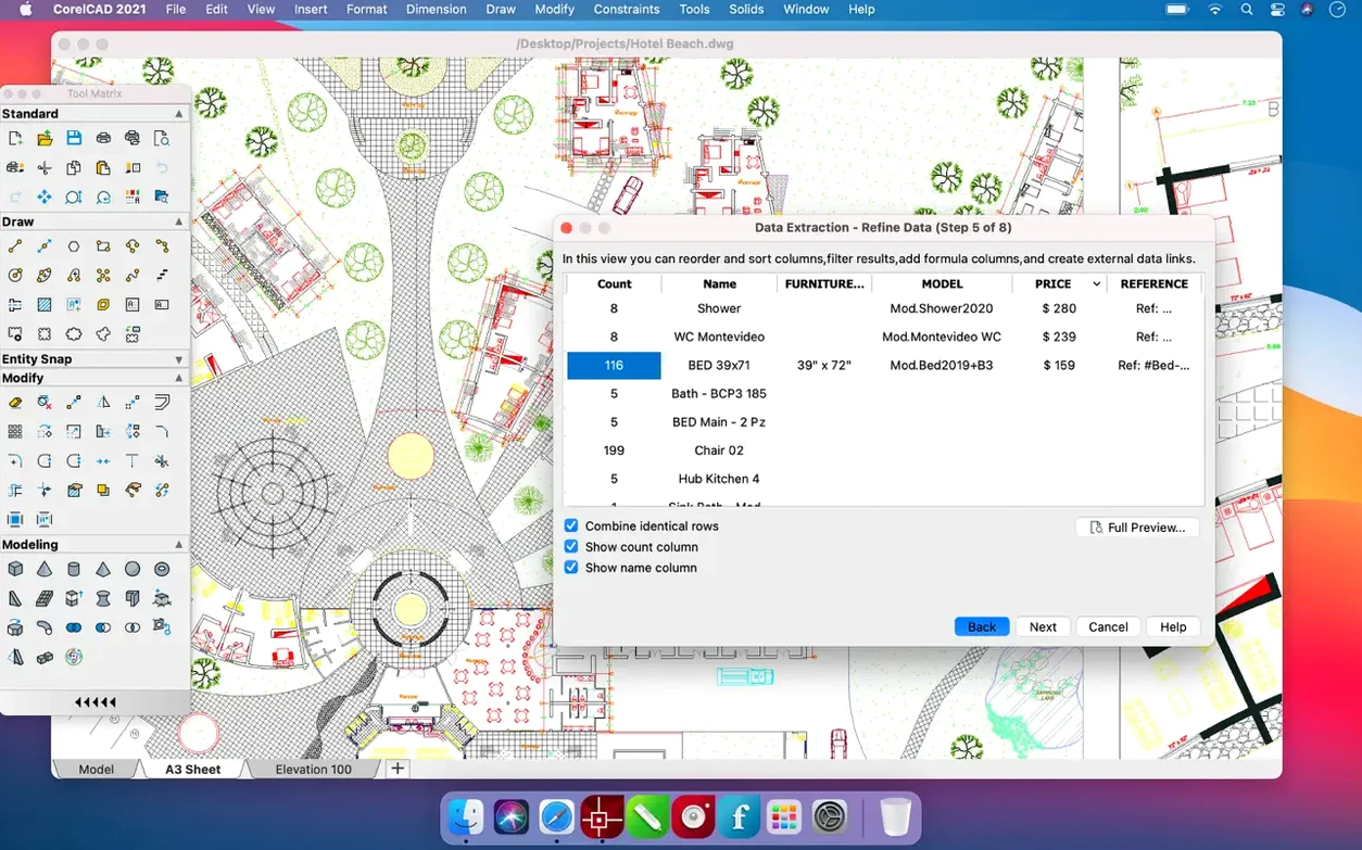 CorelCAD — closer look 2 CorelCAD view 2 on macOS