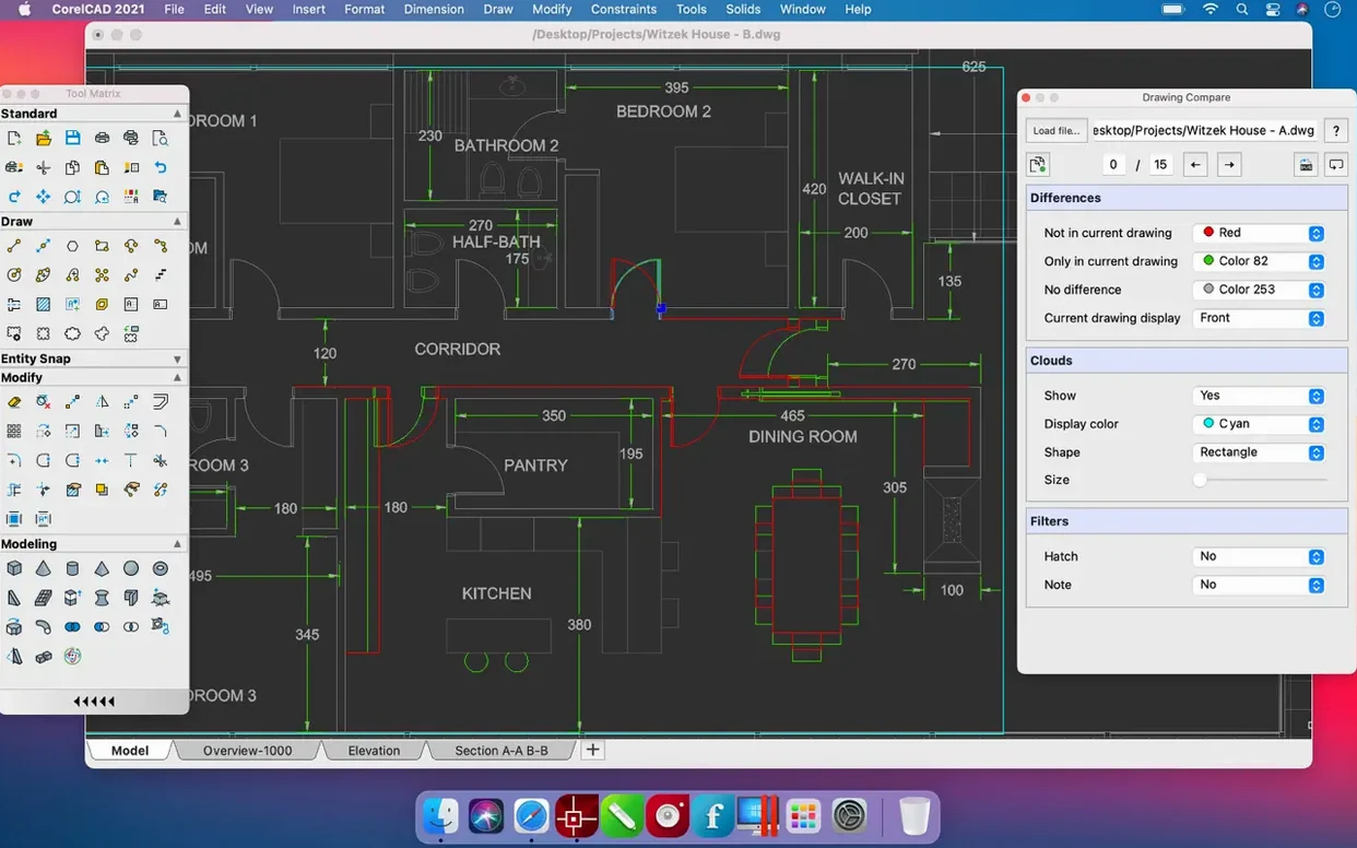 CorelCAD — closer look 3 CorelCAD view 3 on macOS