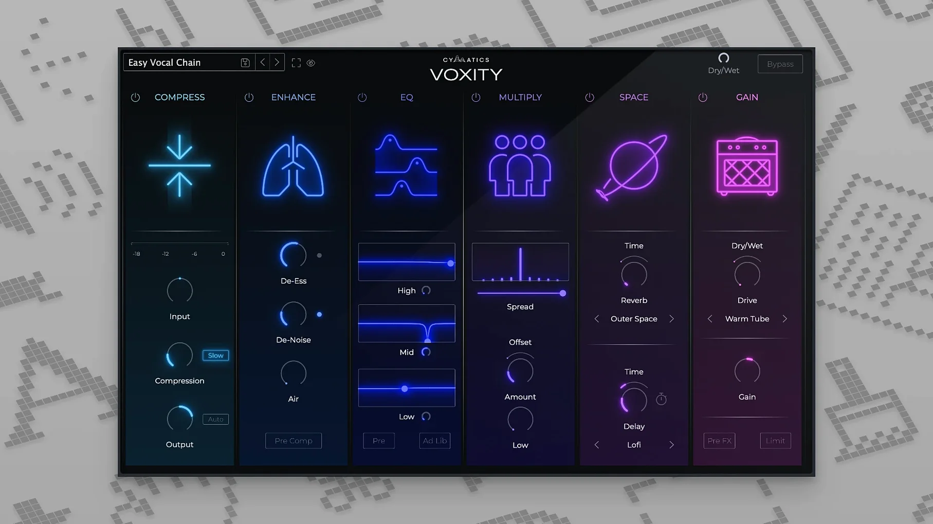 Cymatics VOXITY showcase 1 cymatics voxity vocal mixing plugin — screen capture
