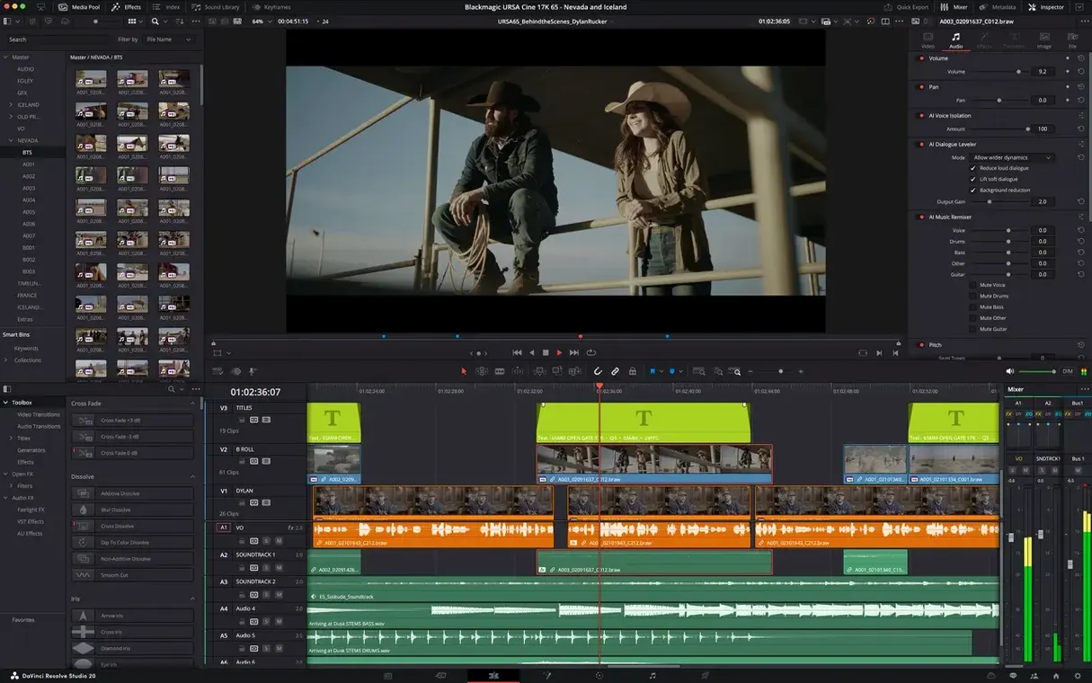 DaVinci Resolve Studio — closer look 2 DaVinci Resolve Studio view 2 on macOS