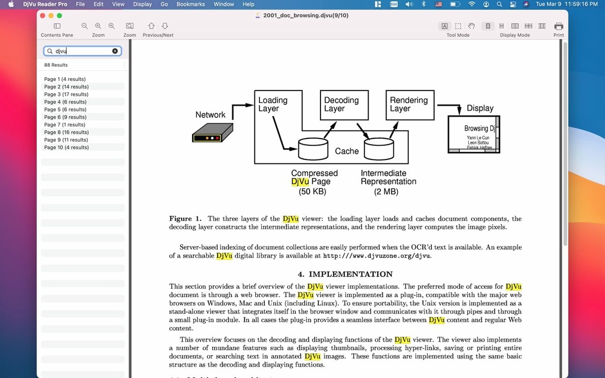 DjVu Reader Pro — closer look 3 DjVu Reader Pro view 3 on macOS