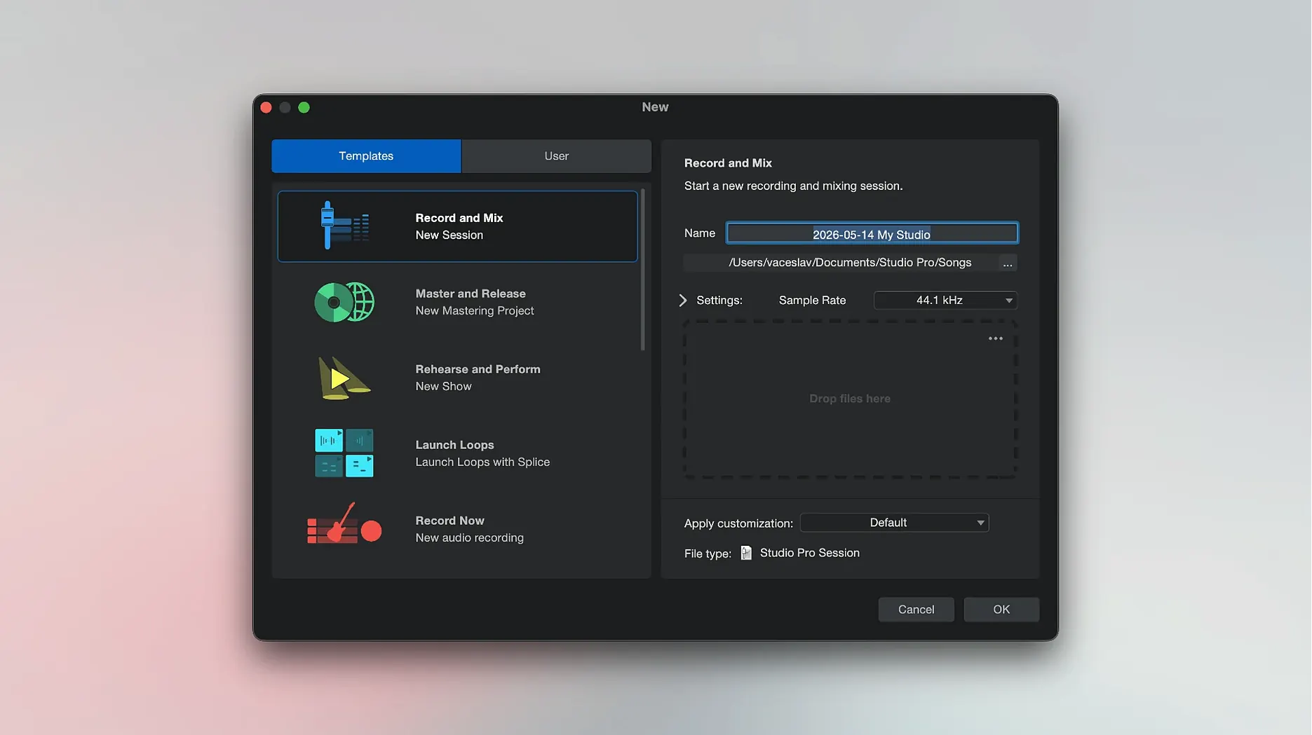 Fender Studio Pro — closer look 3 Fender Studio Pro view 3 on macOS