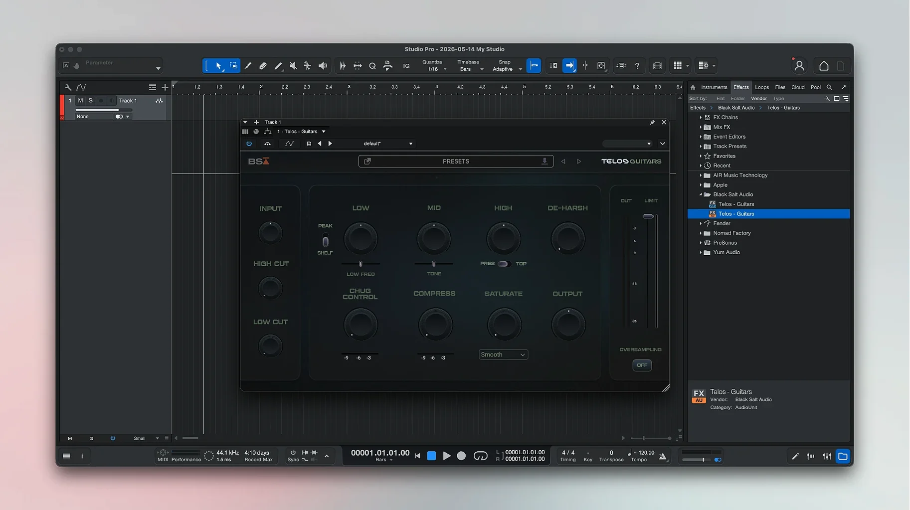 Fender Studio Pro — closer look 4 Fender Studio Pro view 4 on macOS
