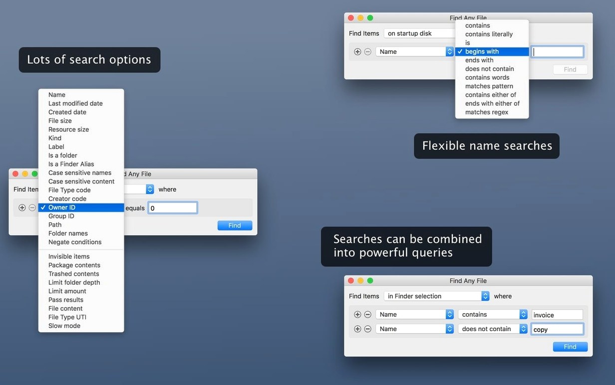 Find Any File — closer look 4 Find Any File view 4 on macOS
