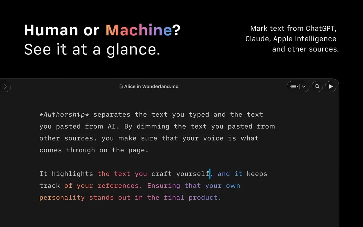iA Writer — closer look 2 iA Writer view 2 on macOS