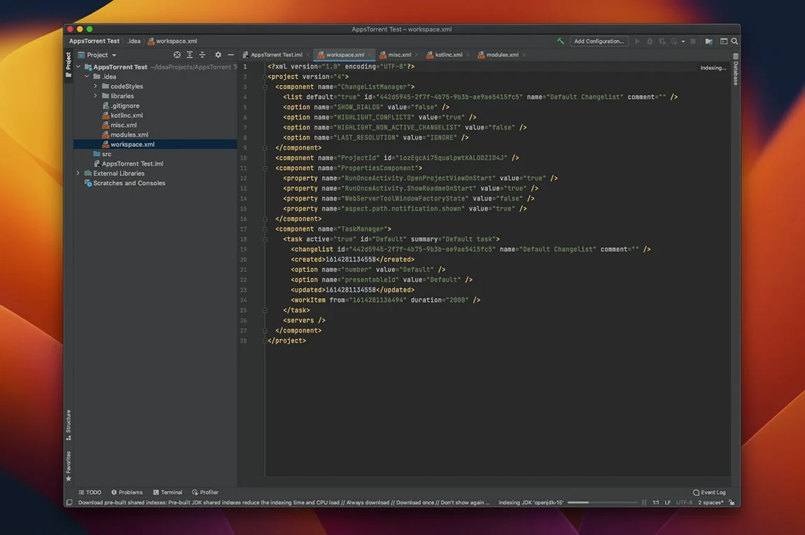 Intellij IDEA — closer look 2 Intellij IDEA view 2 on macOS