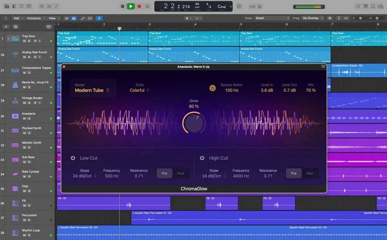 Logic Pro — closer look 3 Logic Pro view 3 on macOS