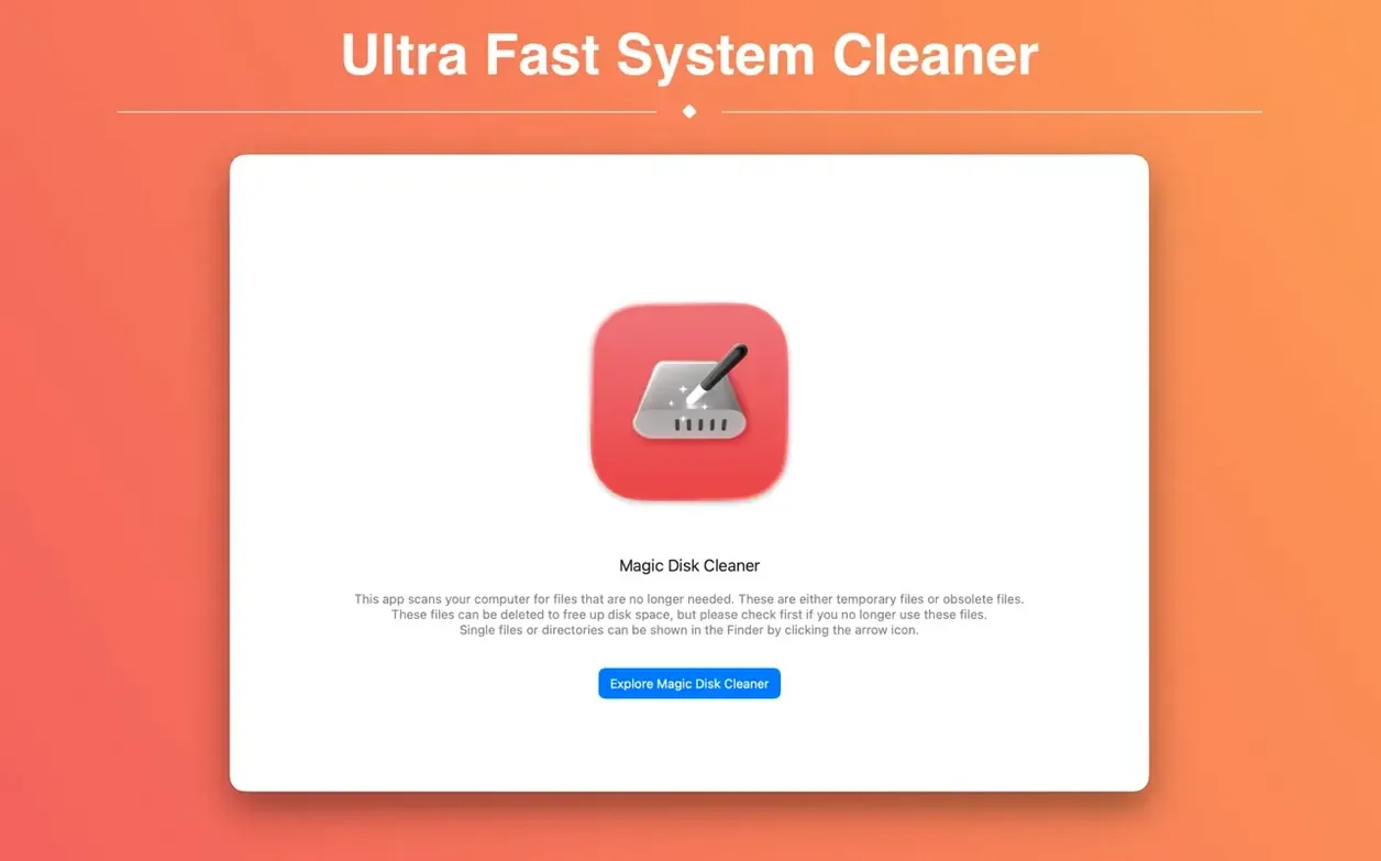Magic Disk Cleaner — closer look 2 Magic Disk Cleaner view 2 on macOS