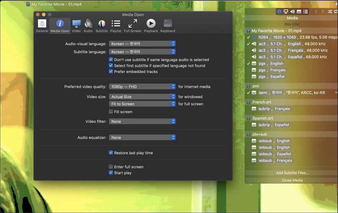 Movist Pro — closer look 2 Movist Pro view 2 on macOS