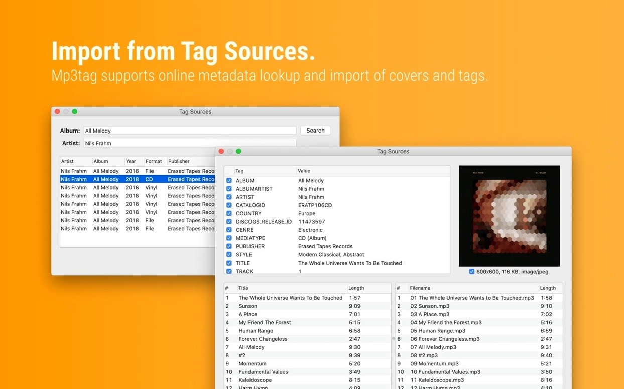 Mp3tag — closer look 3 Mp3tag view 3 on macOS