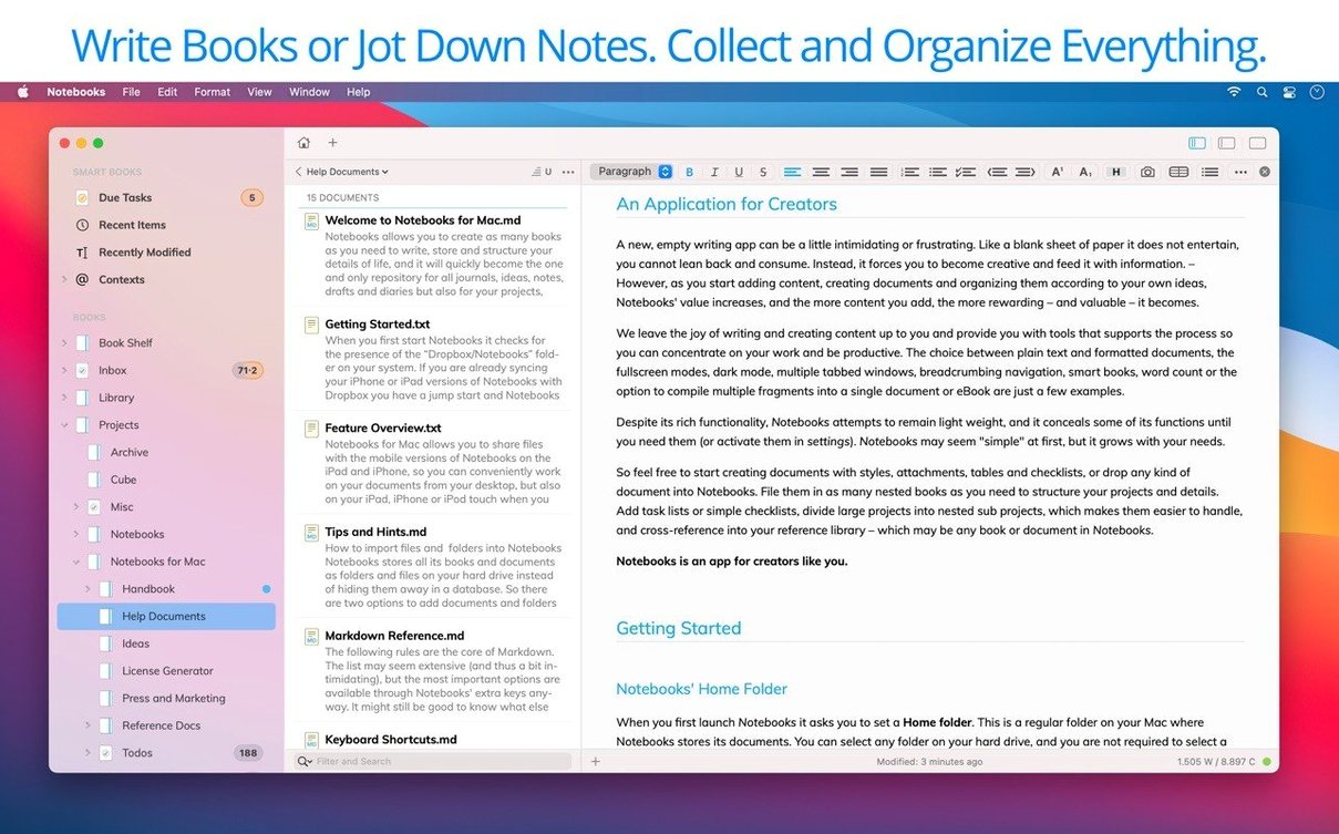 Notebooks showcase 1 notebooks macos free — screen capture