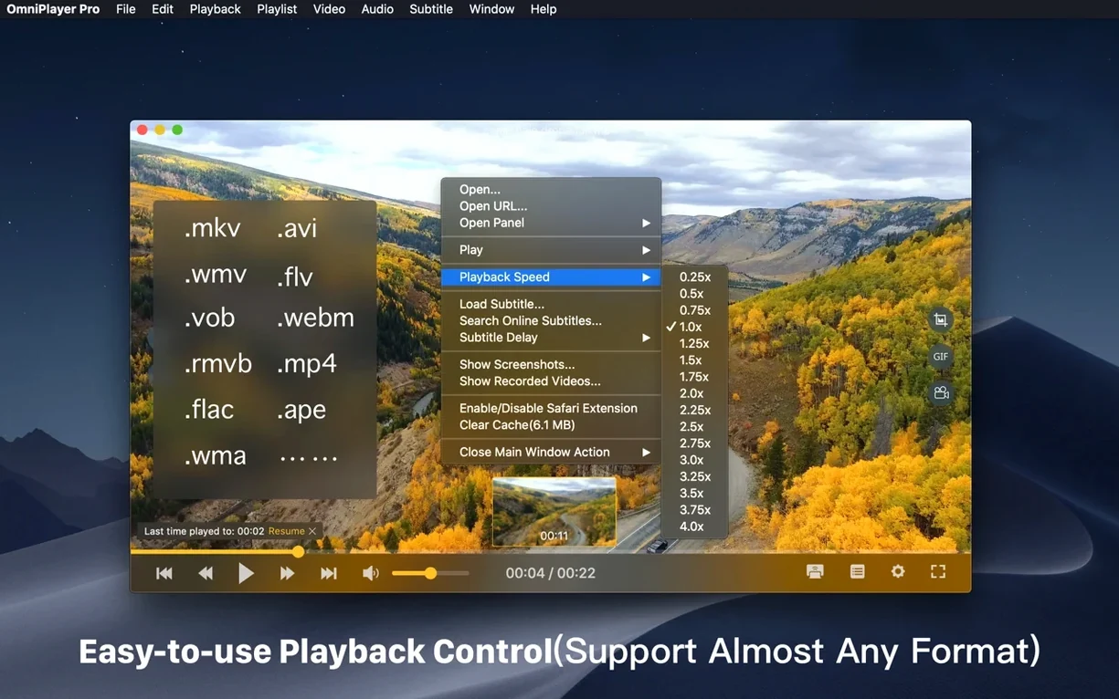 OmniPlayer: MKV Video Player Pro showcase 1 .mkv mac — screen capture