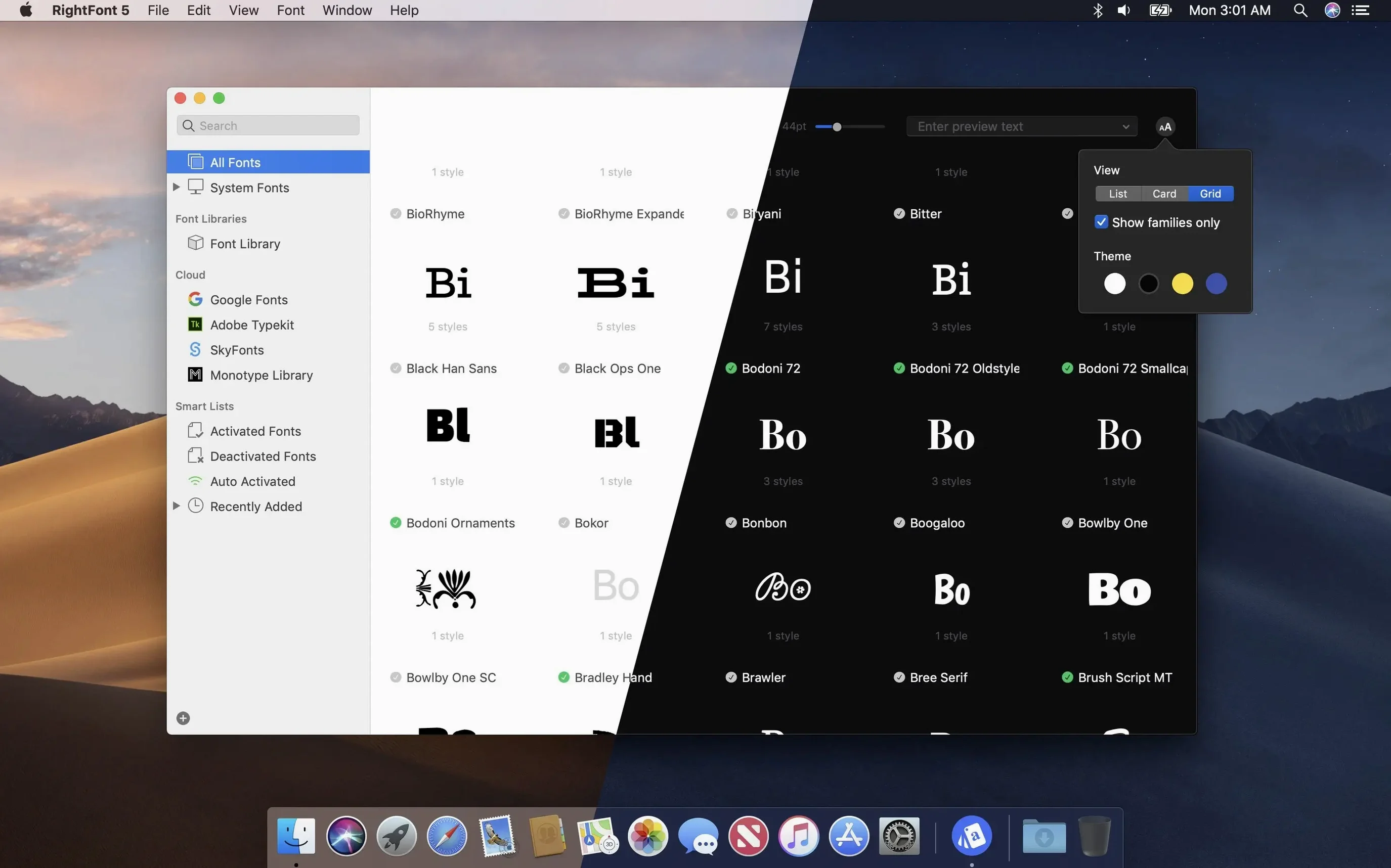 RightFont — closer look 1 rightfont, main view