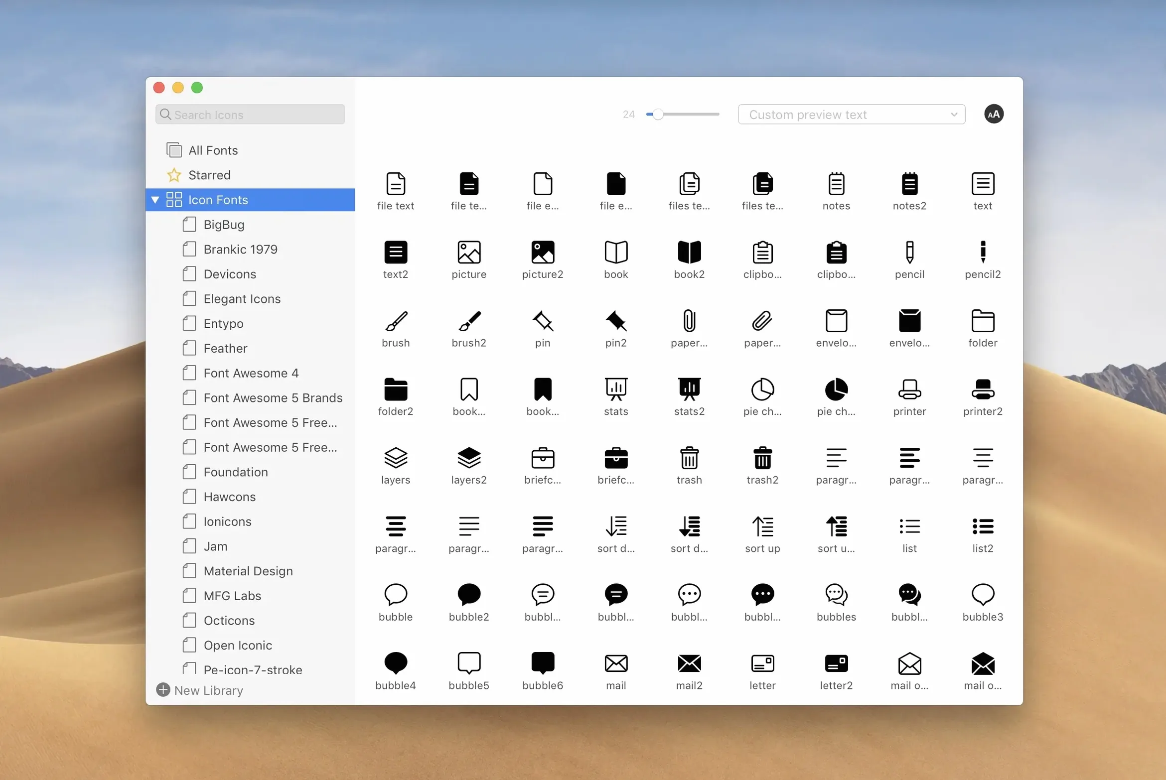RightFont — closer look 4 RightFont view 4 on macOS