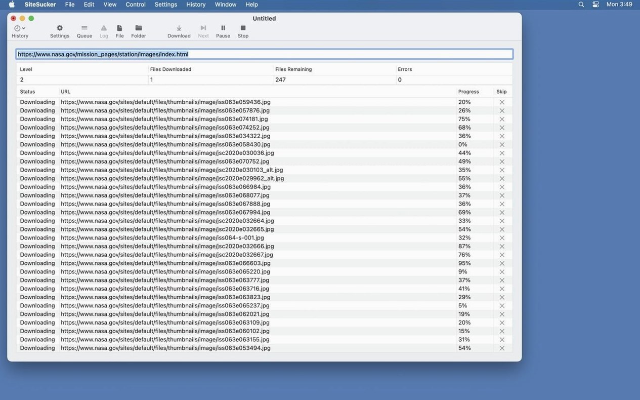 SiteSucker Pro showcase 1 sitesucker mac — screen capture