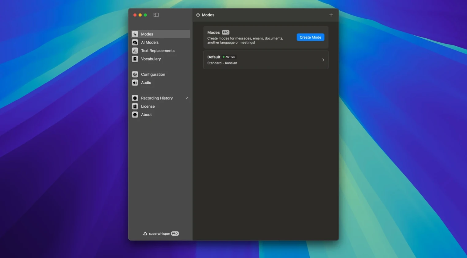 superwhisper — closer look 1 superwhisper torrent macos, main view
