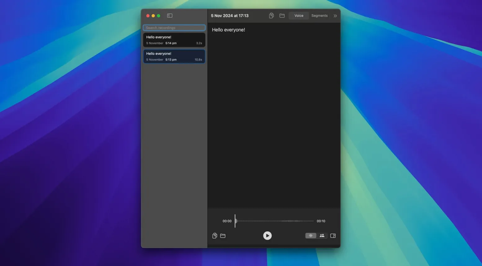 superwhisper — closer look 2 superwhisper view 2 on macOS