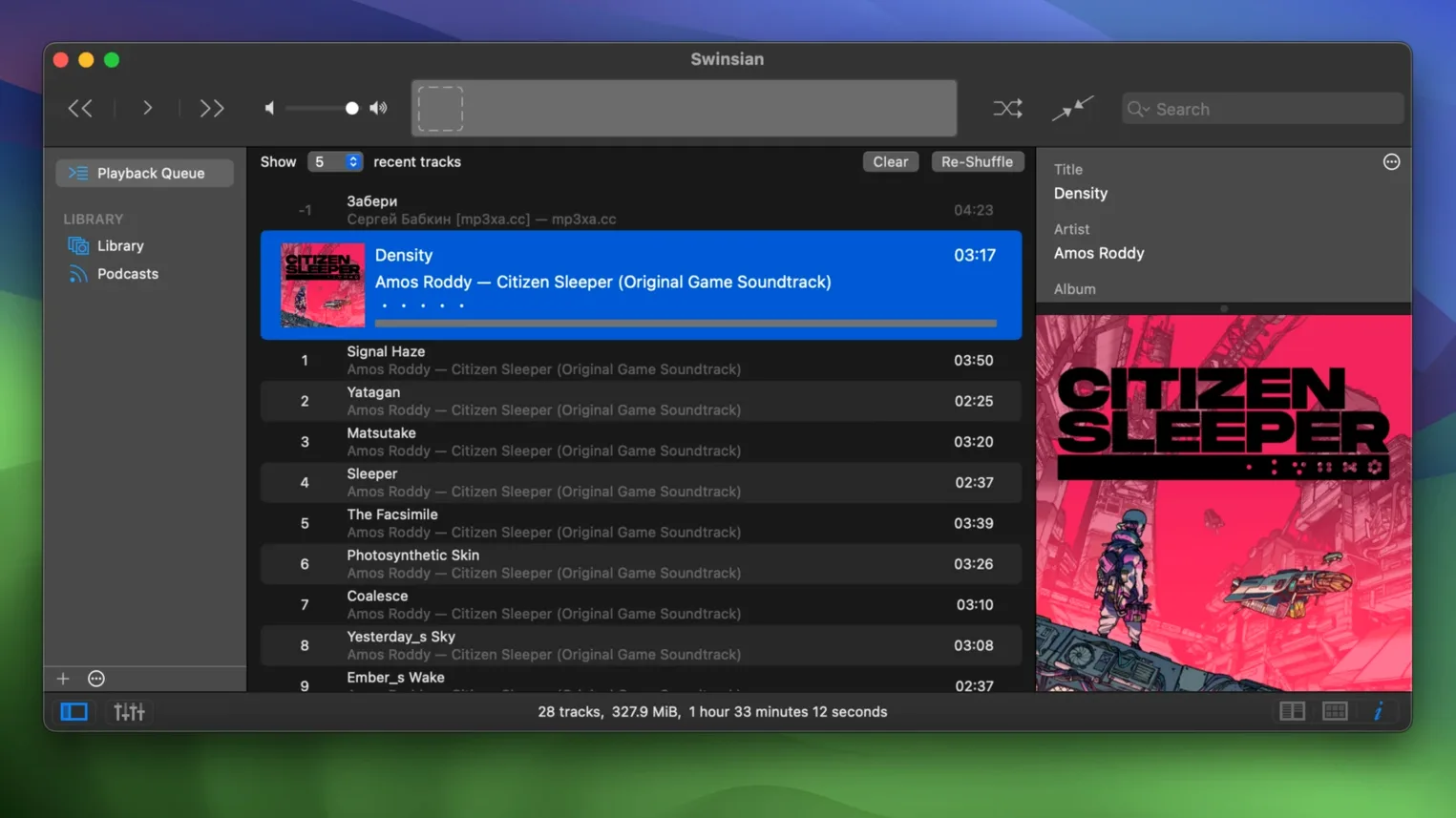 Swinsian showcase 1 swinsian download — screen capture