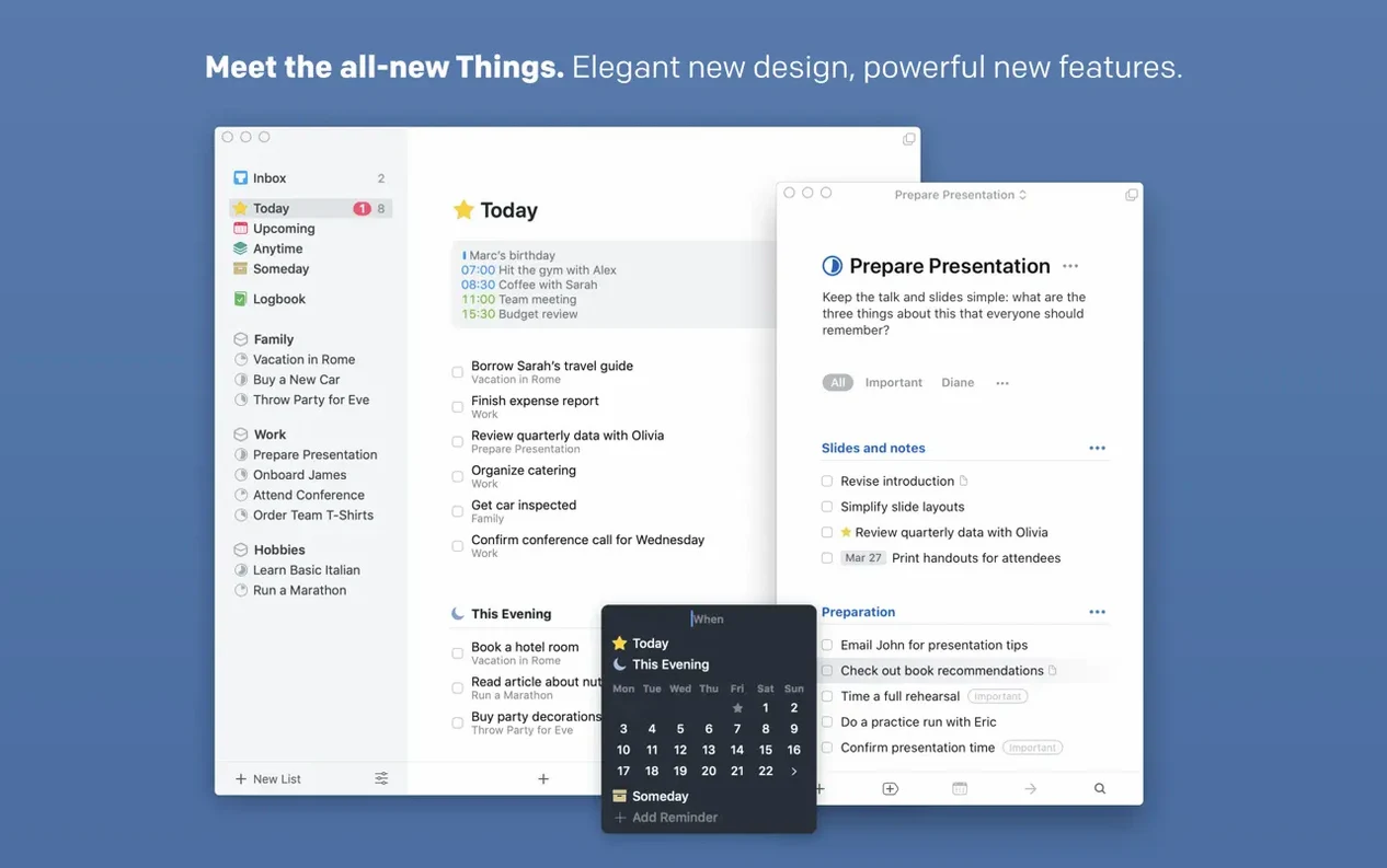 Things showcase 1 download things for mac, main view
