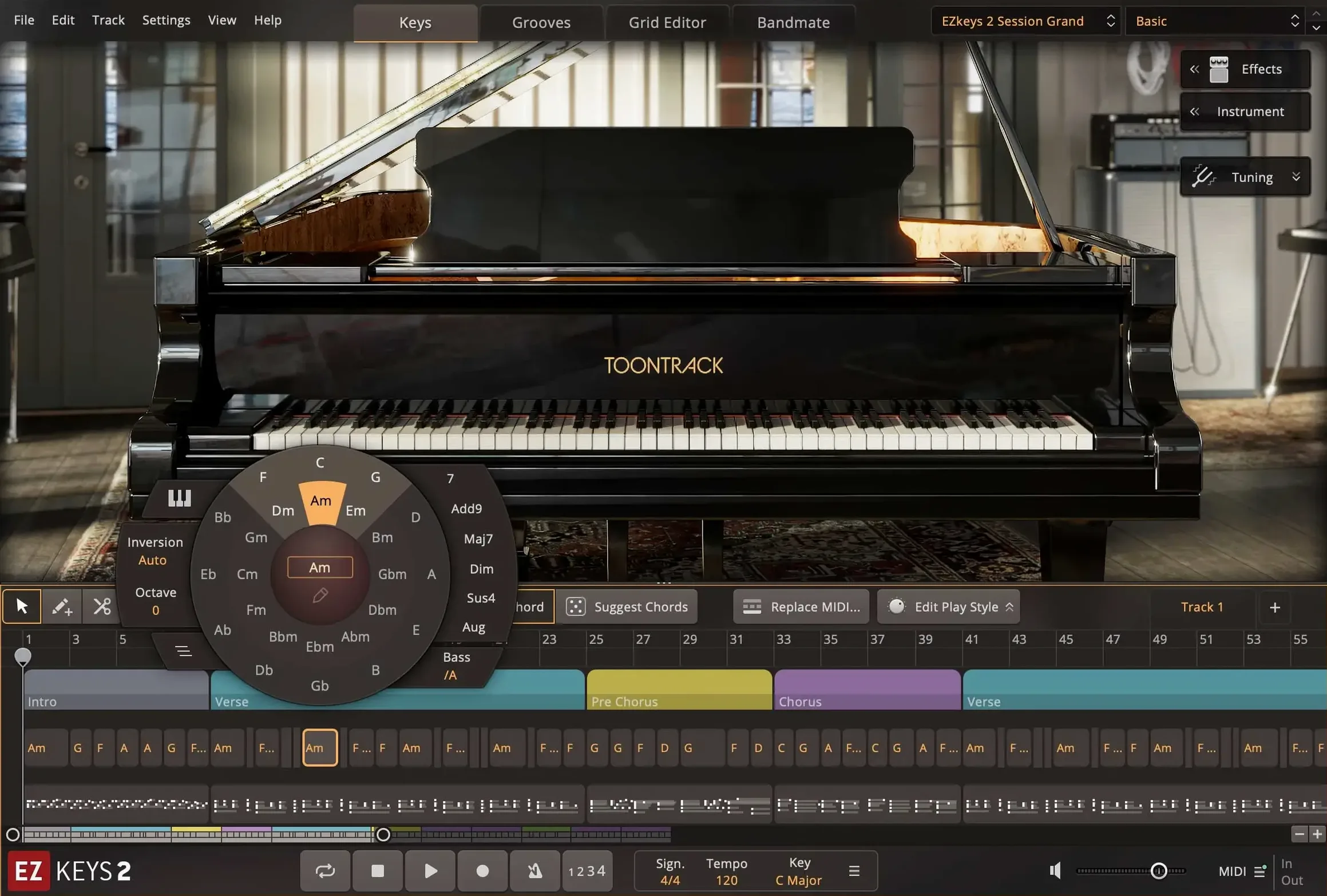 Toontrack EZkeys showcase 1 ezkeys free download mac, main view