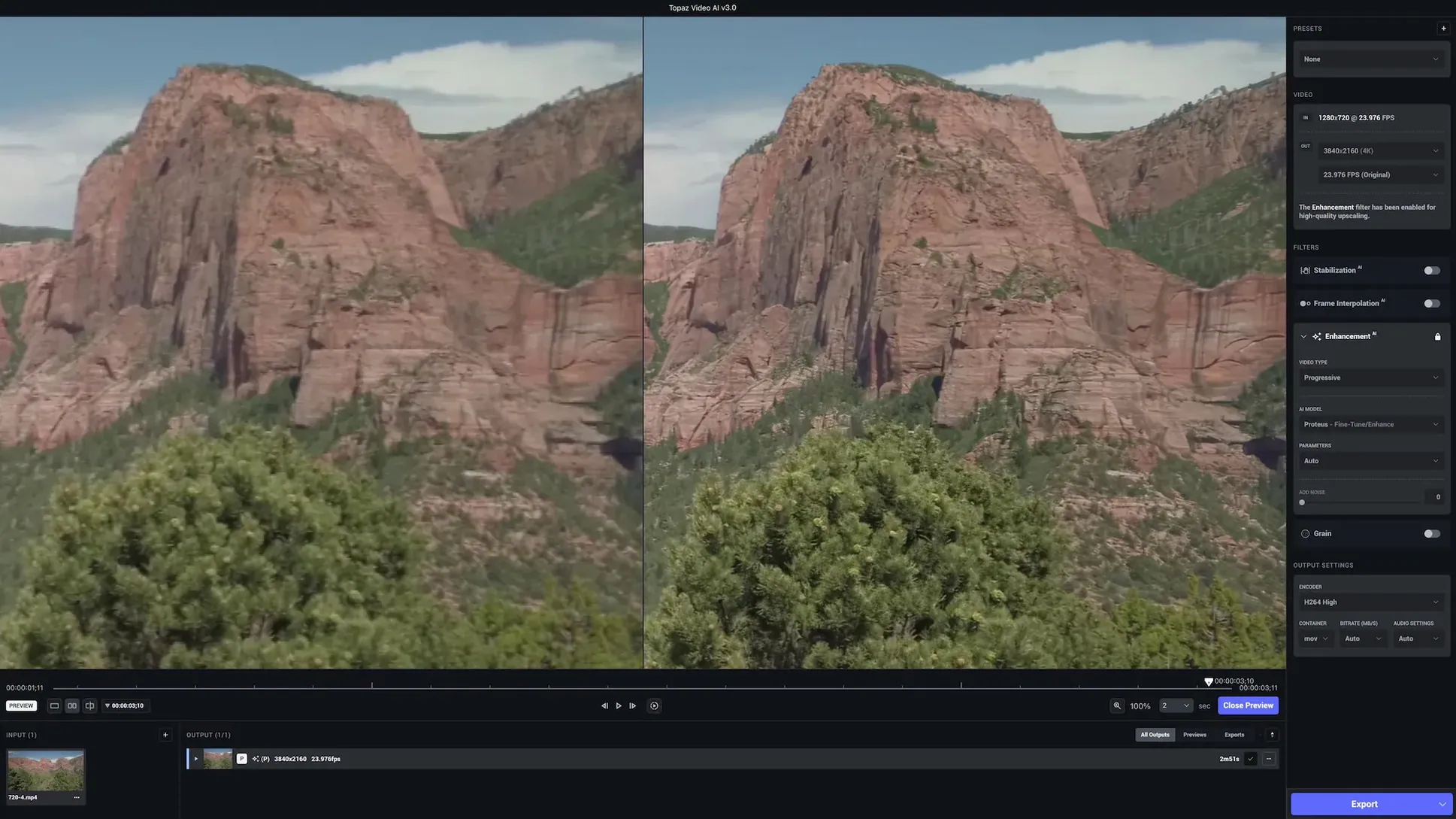 Topaz Video AI showcase 1 topaz video ai for mac, main view