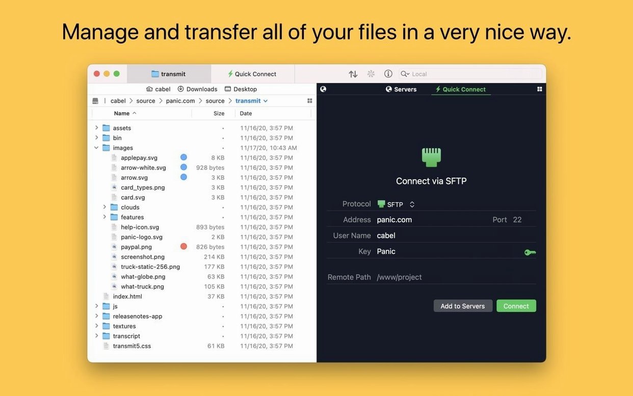 Transmit showcase 1 transmit for mac, main view