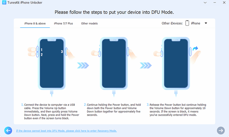 TunesKit iPhone Unlocker — closer look 2 TunesKit iPhone Unlocker view 2 on macOS