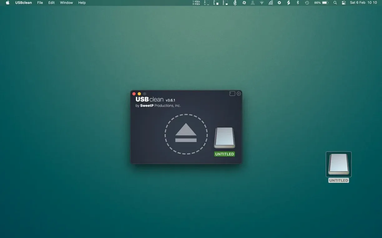 USBclean showcase 1 usbclean torrent mac, main view